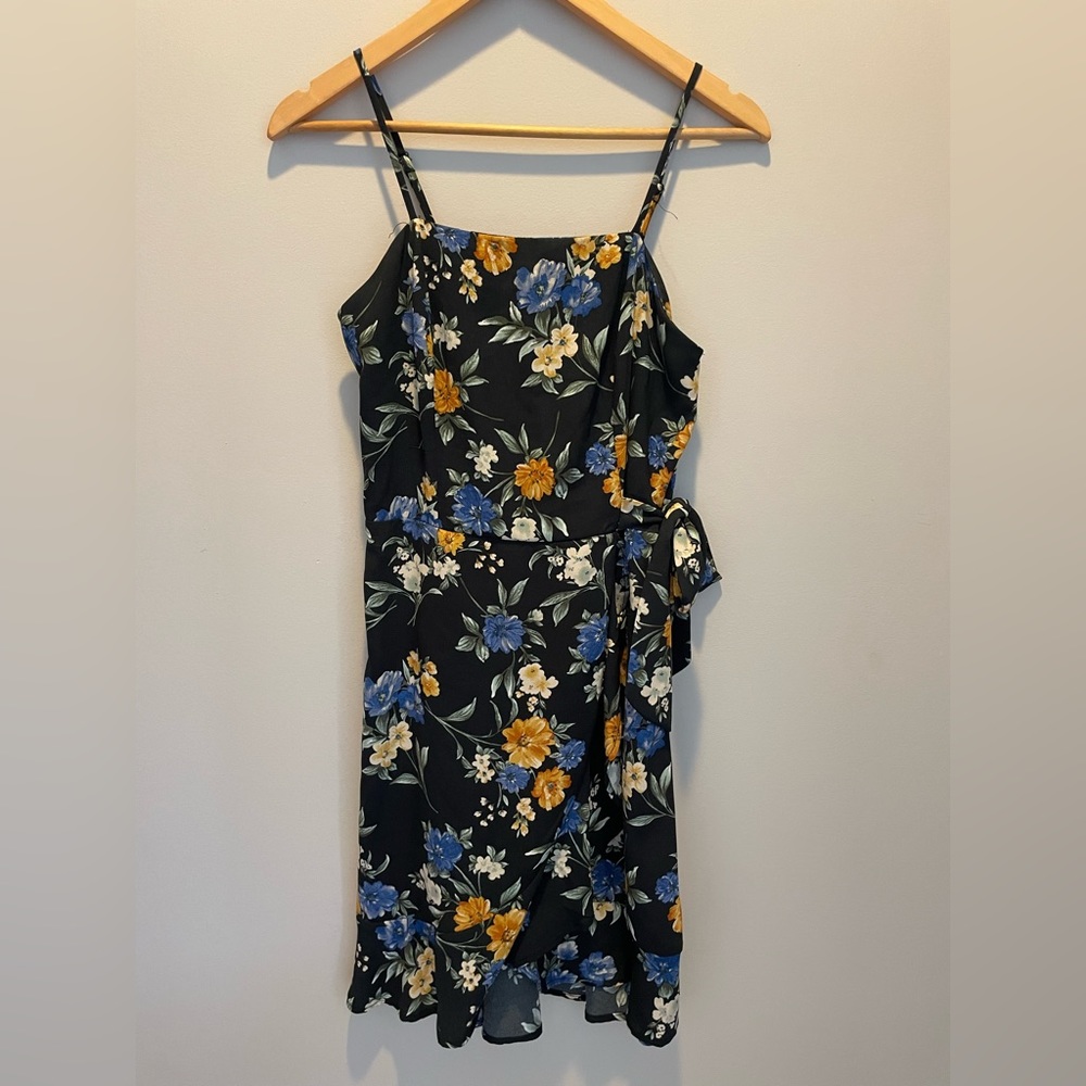 Navy floral dress